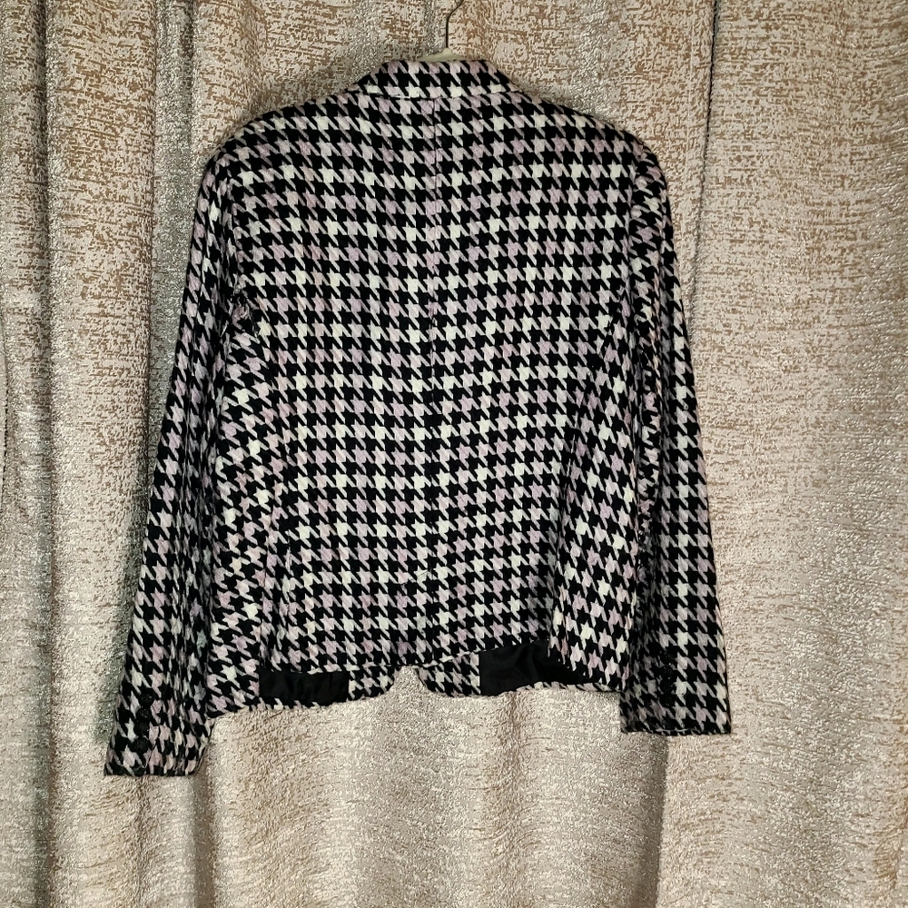 Sag Harbor Black, White, lavender Blazer with Houndstooth Pattern - Picture 2 of 8